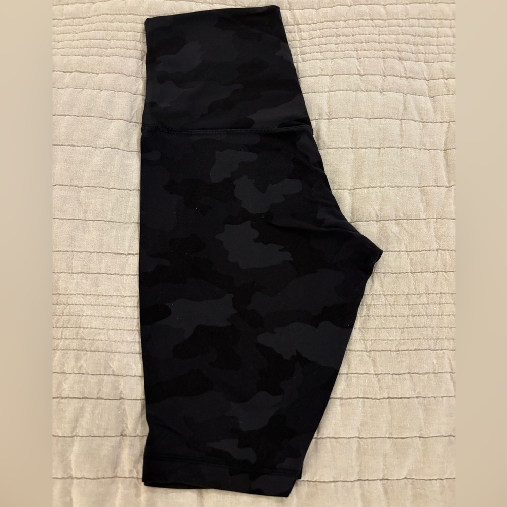 Lululemon 10” align biker shorts. Size 8, camo pattern